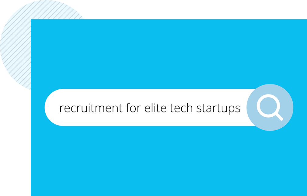 A blue background with the word recruitment in an ellipsis.